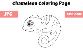 It easily adapts to any environment: Coloring Page For Kids Chameleon Graphic By Mybeautifulfiles Creative Fabrica