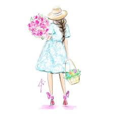 Happy Easter I Hope You All Have A Wonderful Day And Celebrate With All Of Your Loved One Beautiful Girl Drawing Fashion Illustration Girls With Flowers