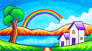 How To Draw Easy Scenery Drawing Rainbow In The Village Scenery Step By Step With Oil Pastels Youtube Speech therapy exercises for language roses drawing drawing for beginners easy drawings drawing tutorial drawing for kids flower scenery art and architecture cityscape perspective art drawing illustrations architectural sketch.
