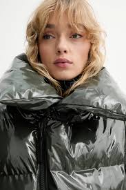 Rains giacca 17230 Alta Vision Short Puffer Jacket colore verde 17230