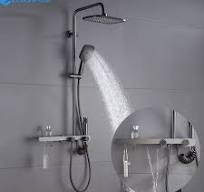 Brass Body Shower Set with Long 304SUS Shelf