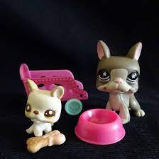 Littlest Pet Shop 2554 Baby Puppy 958 Mommy Boston Terrier Dog Lps Toy Hasbro Lps Toys Pet Shop Little Pet Shop Toys
