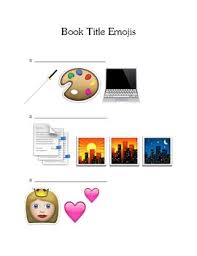 Another infuriating test challenges players to guess the 24 movie titles from a sequence of emojis. Book Title Emoji Worksheets Teaching Resources Tpt