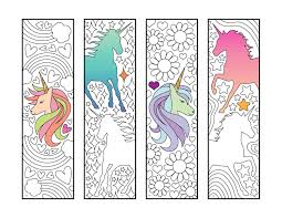 Unicorn Bookmarks Pdf Zentangle Coloring Page Scribble Stitch Coloriage Ha Licorne A Colorier Signets Imprimables Gratuits Coloriage Halloween A Imprimer