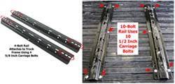 Nearly all fifth wheel hitches will work with almost all rail kits. How To Tell The Difference Between A 4 Bolt And A 10 Bolt 5th Wheel Hitch Mounting Rail Etrailer Com