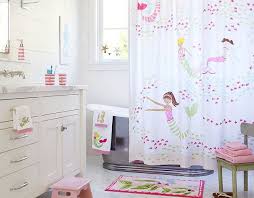 Mermaid Bathroom From Pottery Barn Kid Bathroom Decor Mermaid Shower Curtain Girl Bathrooms