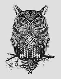 Black And White Owl Chest Tattoo This One Is So Striking Manly Perfect To Represent My Husband Would Like To Incorporate A Compass In His Chest Maybe Owl Tattoo Design Owl Art Art