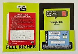 If you still have the package, look . Authentic Straight Talk 4g Lte At T Compatible Original Uncut Bring Your Own Phone New Version Nano Sim Card For At T Verizon Promo Codes Online Sims Cards