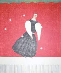 大阪 梅田 絵画販売専門画廊 京文堂 有元利夫 絵画 抽象絵画 イラスト