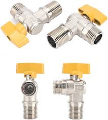 DN15 Shut off Valve Natural Gas Brass Right Angle Valve with ...