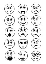 Smilie, smiley kostenlos bild, lächeln grafik. Malbilder Emojis Smileys Und Gesichter Ausdrucken
