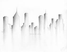 Atlanta Skyline Art Black And White City Skyline Drawing Skyline Art Charcoal Drawing Atlanta Skyline Art Hipster Art Skyline Decor
