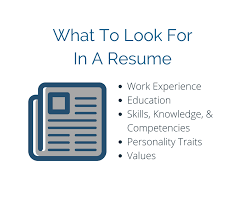 a resume when screening candidates ideal