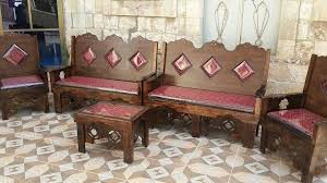 طقم جلوس مع تربيزات تطريز فلاحي palestinian embroidery home decor decor