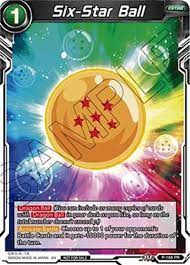 While attached, your mp is considered to have a higher power level than the defending personality for your card effects. Six Star Ball Promotion Cards Dragon Ball Super Ccg Tcgplayer Com