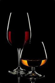 Wine Glass And Whiskey Glass On Black Background Wine Glass Drawing Wine Art Black Paper Drawing