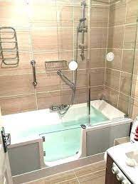 The tub's doors have a watertight seal around the edges to prevent bathwater from leaking out. Walk Tubs For Elderly Handicapped Bathtubs Scenic Bathtub Seniors Tub And Shower Combo Bathroom Tile Inspiration Small Bathroom Small Bathroom Remodel Designs