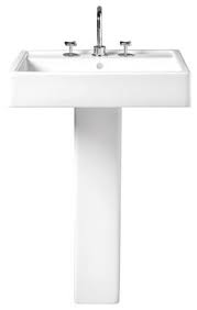 modern pedestal sink, modern bathroom