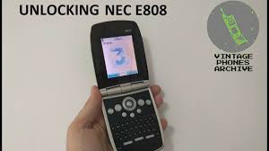 How to unlock NEC E808 mobile phone ...
