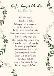 God S Lamps We Are Annie Johnson Flint Annie Johnson Christian Poems Poems