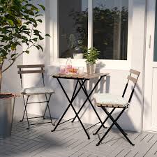 We show you how to build a patio table and how to choose the simple free plans that fit your needs and tastes. Tarno Table 2 Chairs Outdoor Black Acacia Gray Brown Stained Light Brown Stained Steel Ikea
