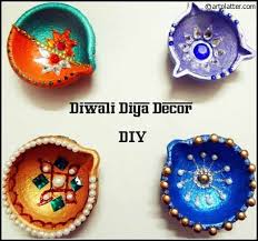 We thought of 50 home décor ideas to help you start. Decorative Diyas For Diwali Metallic Shades Art Platter Diwali Diy Diwali Craft Diya Decoration Ideas