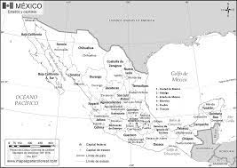 Mapa político con capitales y estados. Mapas De Mexico Para Colorear