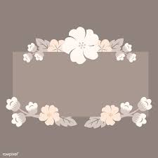 Black And White Elegant White Flower Background Vector Rectangle Beige Floral Border Vector Free Image By Rawpixel Com Kappy Kappy Floral Border Floral Border Design Flower Background Wallpaper