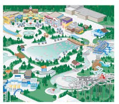 3d Amusement Park Map Illustration Illustrated Map Maps Illustration Design City Maps Illustration