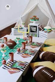 Super Bowl Kids Party Decor Ideas Football Themed Party Kids Party Decorations Football Theme Party Sleepover Party