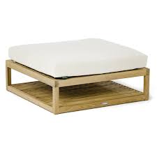 The laguna teak ottoman is made of 100% certified teak wood and its cushions are made with premium sunbrella fabric. Maya Teak Ottoman With Sunbrella Cushion Westminster Teak