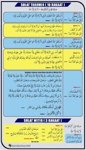 Panduan Solat Tarawih 8 10 Rakaat Size A4 Jab Mufti N S Solat Islam 10 Things