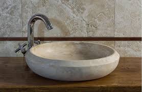 standing basin bowl sink natural stone