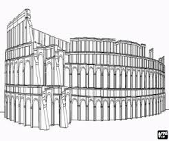 Dibujame una casa ideas de arquitectura para crear y. El Anfiteatro Romano El Coliseo Para Colorear Pintar E Imprimir