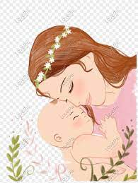 Rumah fantasi kartun botol ibu dan bayi. Mother And Baby Theme Cartoon Illustration Png Images Picture Free Download Lovepik