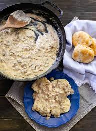 Image result for sausage gravy biscuits