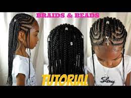 Kids Natural Hair Styles Braids Beads Tutorial Video Natural Hair Styles Natural Hairstyles For Kids Braids With Beads