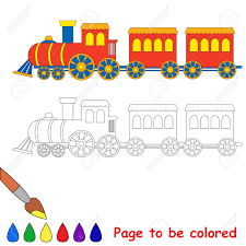 Download or print train engine coloring page for free plus other related trains coloring page. Toy Red Blue Locomotive Train Engine Car Coloring Book For Kids Royalty Free Cliparts Vectors And Stock Illustration Image 45507980