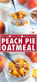Easy Peach Cobbler Overnight Oats Recipe Evolving Table Recipe Easy Oatmeal Recipes Breakfast Recipes Easy Overnight Oats Healthy