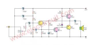 Simple Audio Amplifier Circuit Diagram Using Transistor Eleccircuit Com Audio Amplifier Circuit Diagram Amplifier
