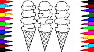 Fun coloring pages for kids. Coloring Pages Rainbow Learning Color Ice Cream Drawing L Videos For Children L Learn Colors Youtube