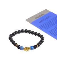 Buddha Stones Schwarzes Obsidian-Armband