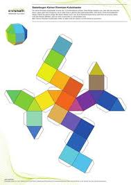 Set Einfache Archimedische Korper Vismath In 2020 Geometrische Origami Basteln Basteln Anleitung