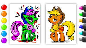 All of the color guides are getting a revamp. Coloring My Little Pony Coloring Pages Applejack Youtube