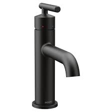 Moen Gibson Single Hole Single Handle Bathroom Faucet With Drain Assembly In Matte Black 6145bl T Bathroom Faucets Sink Faucets Single Handle Bathroom Faucet