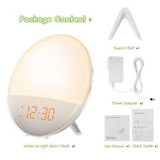 Shop Mpow Wake Up Light Alarm Clock With Sunrise Simulation Dual Alarm 6 Natural Sounds Fm Radio Overstock 25995895