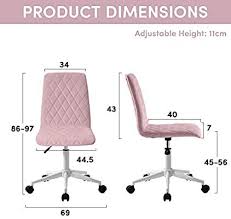 Product titlepemberly row fabric upholstered office swivel chair. Modernluxe Armless Office Chair Desk Chair Home Velvet Ergonomic Computer Task Fabric Swivel Chair Home Office Bedr Office Chair Home Office Bedroom Desk Chair