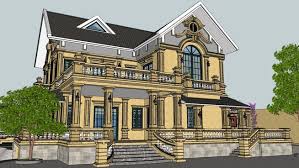 Villa 3 3d Warehouse Classic House Design Classic House Villa