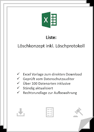 Alle datenarten mit pannen aus vereinigte staaten. Loschkonzept Mit 109 Datenarten Inkl Loschprotokoll Nach Dsgvo In Excel Dsgvo Vorlagen Shop