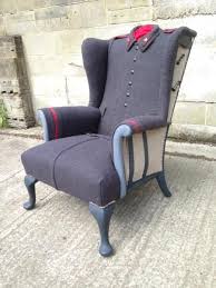Recycling Wool Coats For Unique Furniture In Vintage Style Craft Ideas Decor For All Interior Sty Funky Chairs Armchair Vintage Upholstery Fabric For Chairs